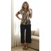 034359  Blusa Manga Curta Ramany Estampada